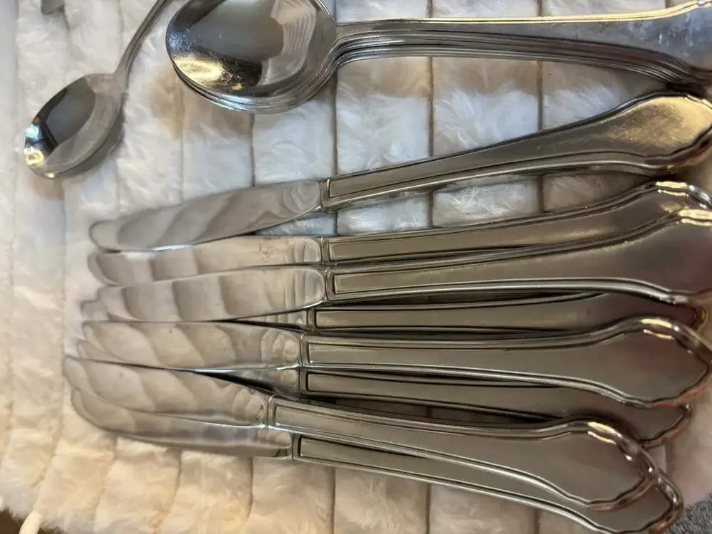 Vintage 36pc Oneida Wm A Rogers Stainless Flatware Set Summer Mist Autumn Glow